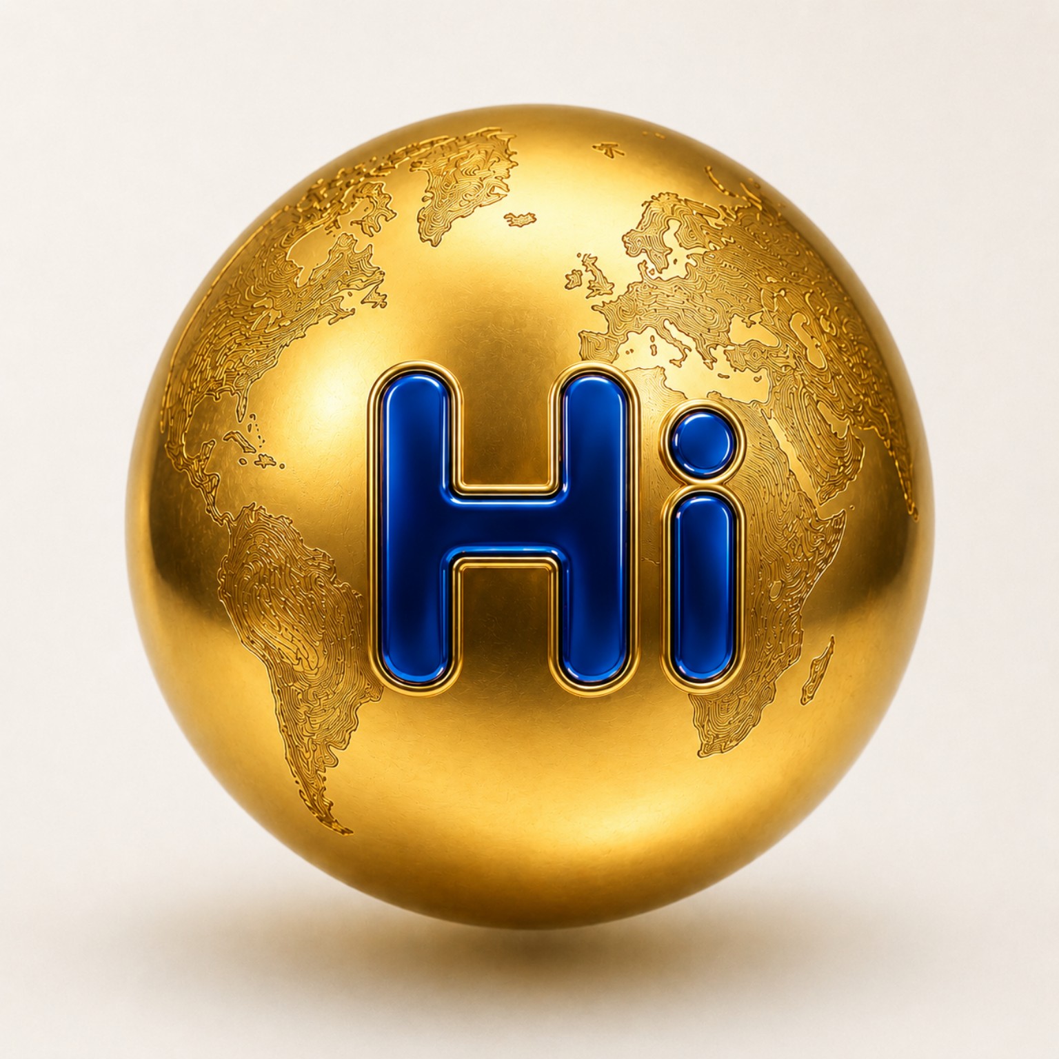 HiHiro golden globe brand mark